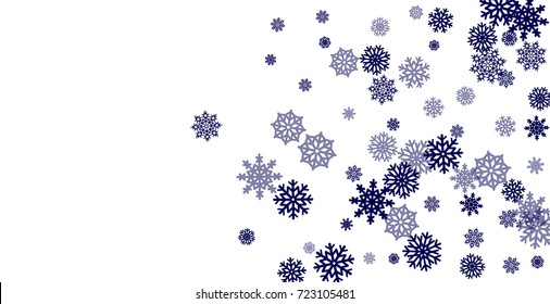 Christmas and New Year white background vector with snowflakes. Well suited for a Christmas card, banner or poster. EPS 10