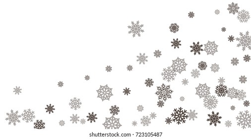 Christmas and New Year white background vector with snowflakes. Well suited for a Christmas card, banner or poster. EPS 10