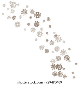 Christmas and New Year white background vector with snowflakes. Well suited for a Christmas card, banner or poster. EPS 10