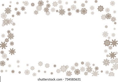 Christmas and New Year white background vector with snowflakes. Well suited for a Christmas card, banner or poster. EPS 10