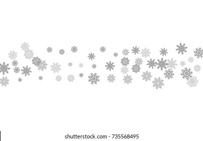Christmas and New Year white background vector with snowflakes. Well suited for a Christmas card, banner or poster. EPS 10