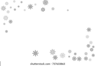 Christmas and New Year white background vector with snowflakes. Well suited for a Christmas card, banner or poster. EPS 10
