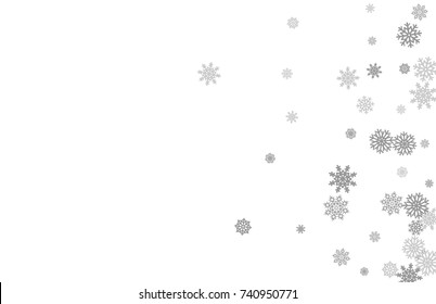 Christmas and New Year white background vector with snowflakes. Well suited for a Christmas card, banner or poster. EPS 10