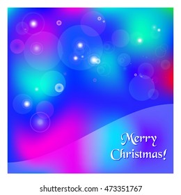 Christmas (New Year, winter) abstract background. Bright glowing design. Winter holidays. Greeting card, invitation. Vector illustration. Eps 10