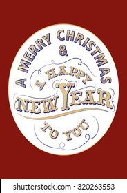 Christmas and New Year Wish Template in Color
