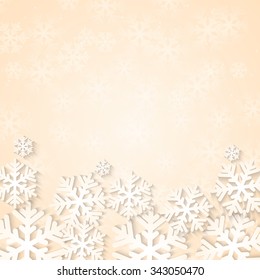 Christmas and New Year's background with snowflakes.Brilliant winter background with snowflakes 