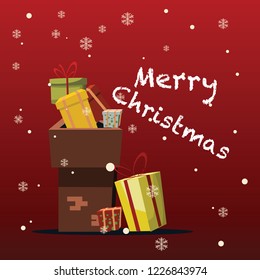 Christmas and New Years background vector illustration
