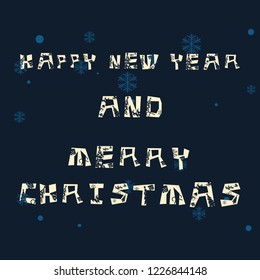 Christmas and New Years background vector illustration 