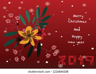 Christmas and New Years background vector illustration 