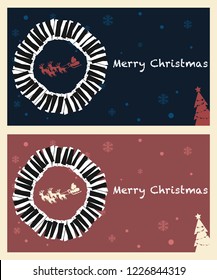 Christmas and New Years background vector illustration