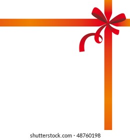 christmas and new years card with blue ribbon