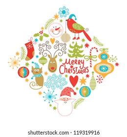 Elementos de Navidad y Año Nuevo