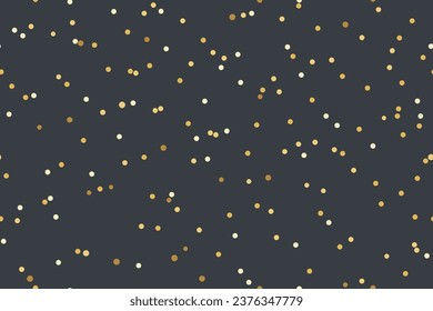 christmas, New Year's Eve, party golden glitter seamless pattern- vector illustration