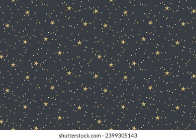 christmas, New Year's Eve, party golden glitter seamless pattern- vector illustration