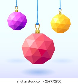 Christmas and New Year's geometric background