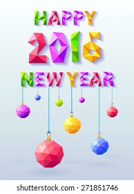 Christmas and New Year's geometric background