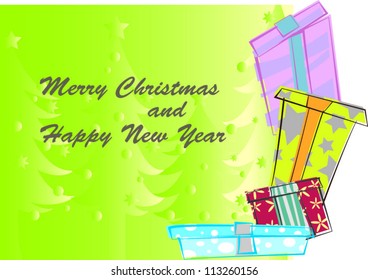 christmas and new years gift boxes