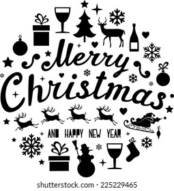 Christmas and New Year's greeting card