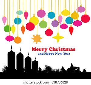 Christmas & New Years Greetings - Vector