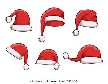 Christmas and New Year's hats.vector illustration