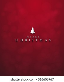 Christmas and New Years red background with Christmas Tree