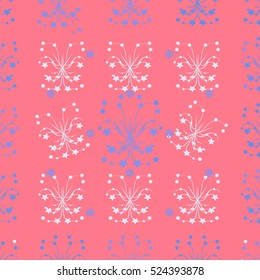 Christmas and New Years rose background with snowflakes and stars. vector,cover for print and web