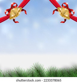 Christmas and New Year's sale. christmas bell. Discount and promotion Special offer. Christmas ball vector New year holiday card template. Shop market poster design. Vector illustration.