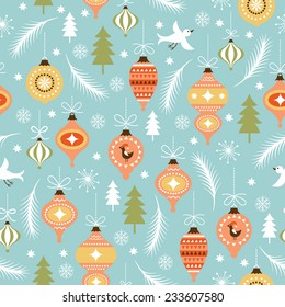 Christmas and New Year's seamless background 