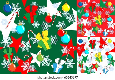 Christmas and New Year's seamless background