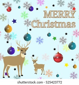 Christmas and New Year's Seamless Pattern. merry christmas snow background. Christmas deer.