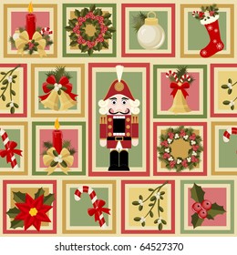 Christmas and New Years seamless pattern