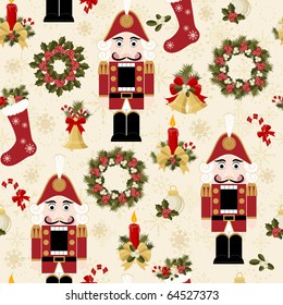 Christmas and New Years seamless pattern