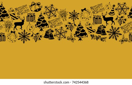 Christmas and New Years seamless pattern background.