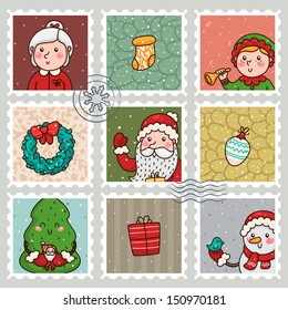 Christmas and new years stamps