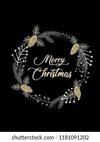 Christmas and New Year's Template concept for Greeting Scrapbooking, Congratulations, Invitations, Tags, Stickers, Postcards. Christmas Poster. Vector illustration.
