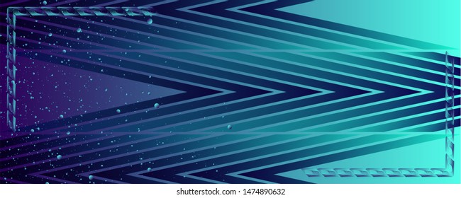 Christmas and new year's template frame vector elegant on dark blue banner design. Simple concise background