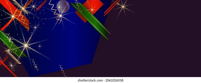 Christmas and new year's template gold frame vector elegant on dark banner design