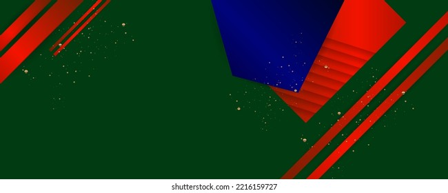 Christmas and new year's template gold frame vector elegant on dark green banner design