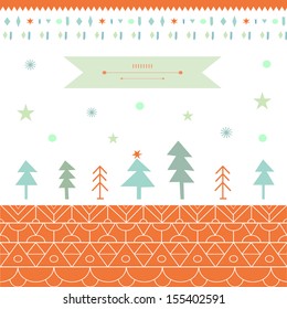 Christmas and New Year's vector pattern