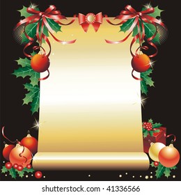 Christmas and New Year's vintage background. (vector illustration)
