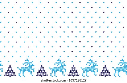 Christmas New Year's winter seamless festive Norwegian pixel pattern - Scandinavian style