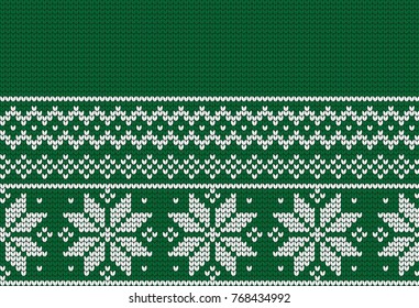 Christmas New Year's winter seamless festive Norwegian pixel pattern - Scandinavian style