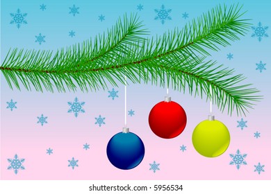 Christmas and New-Year's decorations. Vector image