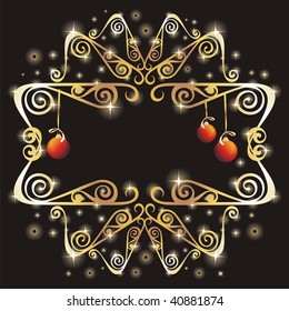 Christmas & New-Year's frame. (vector illustration)