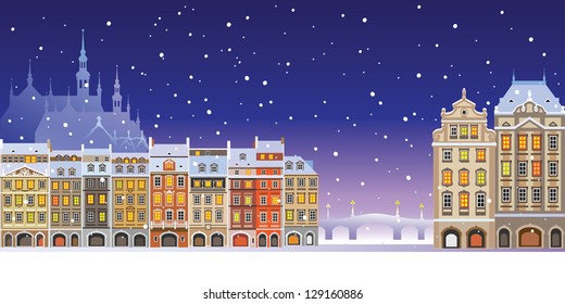 Christmas night - Architectural background