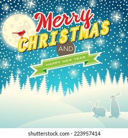 Christmas night landscape