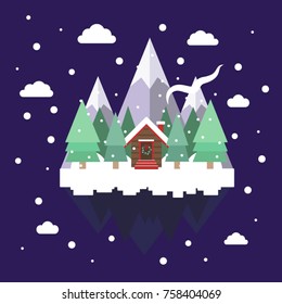 Christmas night landscape