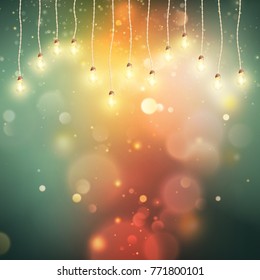 Christmas night lights background. And also includes EPS 10 vector