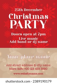 Christmas  night party poster flyer social media post design