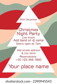 Christmas night party poster  flyer social media post design